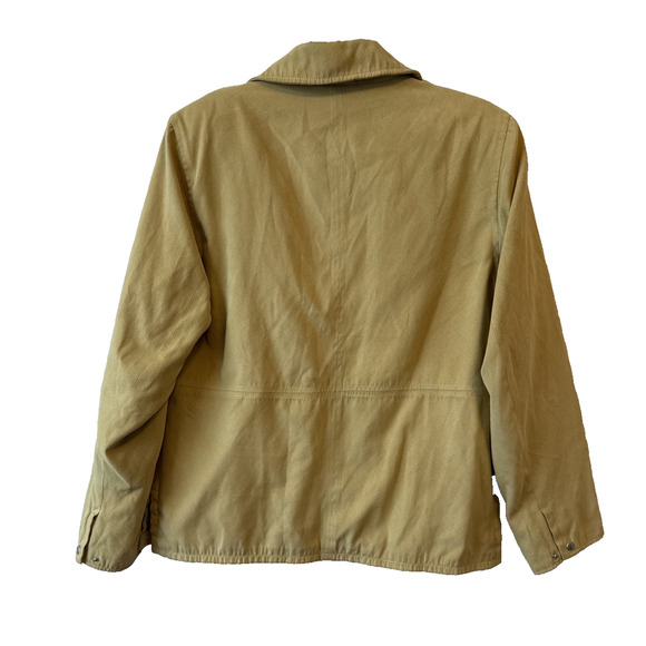 Outbrook Women's L Boho Light Camel Faux Suede Button Jacket Neutral Capsule - Picture 2 of 11